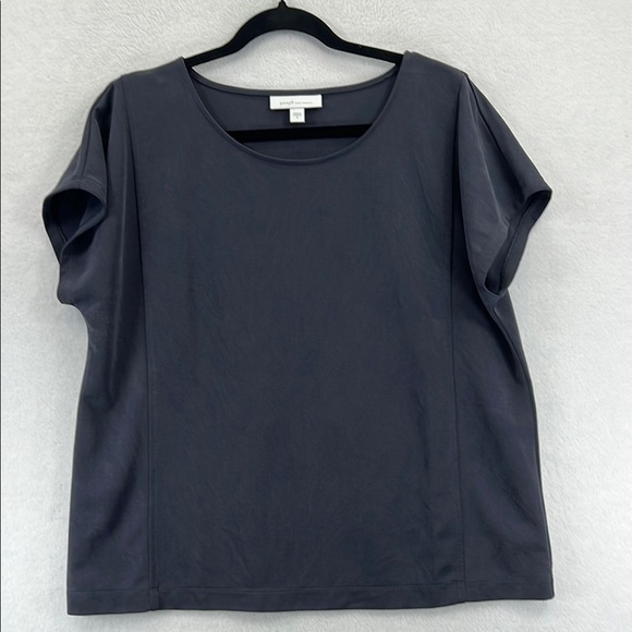 J.Jill PureJill Top Sz M Gray Sand-Washed Soft Tencel Modal Blend Quality EUC - Picture 1 of 10
